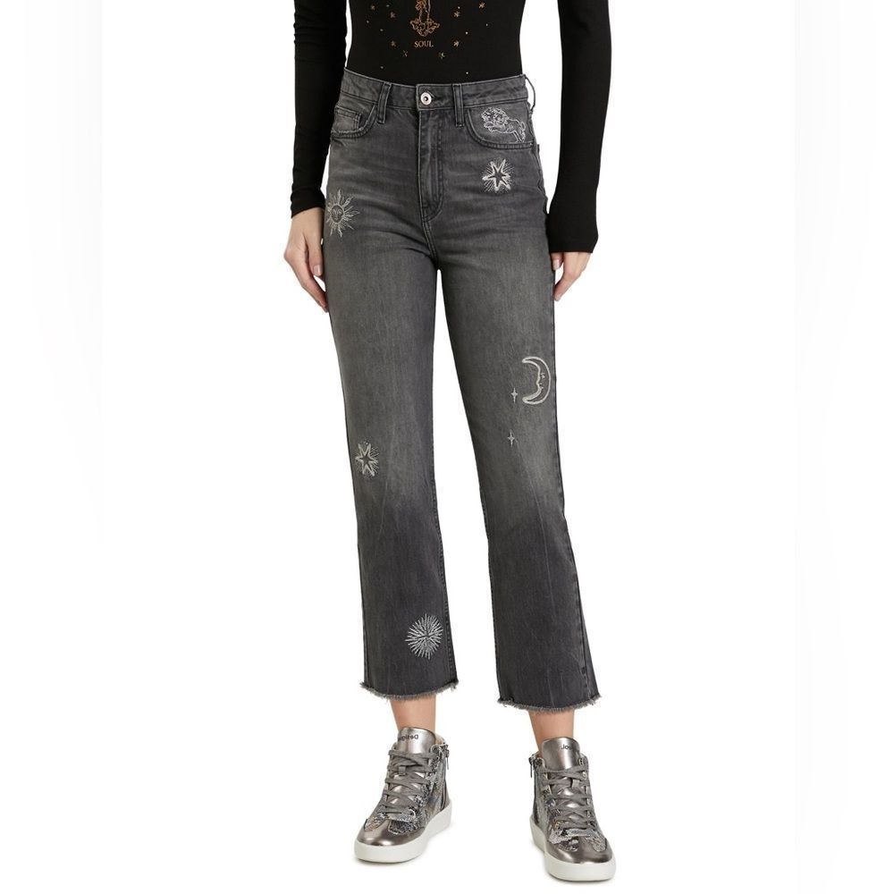 Desigual Lagun Cosmic Astrology Faded Grey Jeans